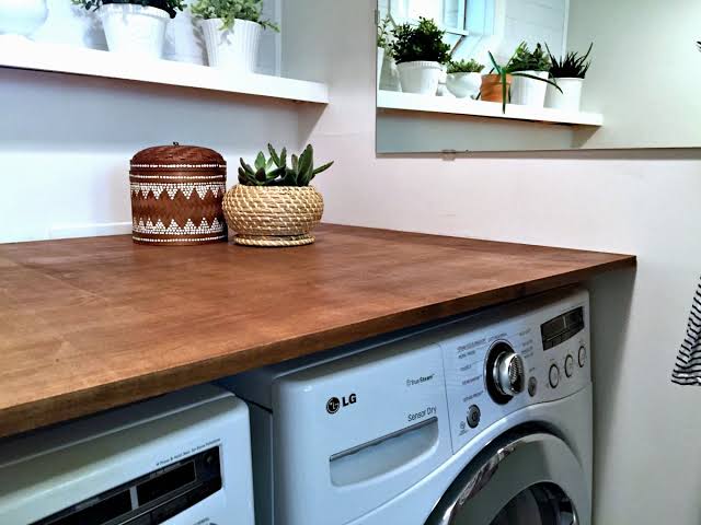 Wood Laundry Countertop